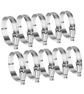Stainless Steel Hose Clamps, 10 PCS Hose Clamp Set